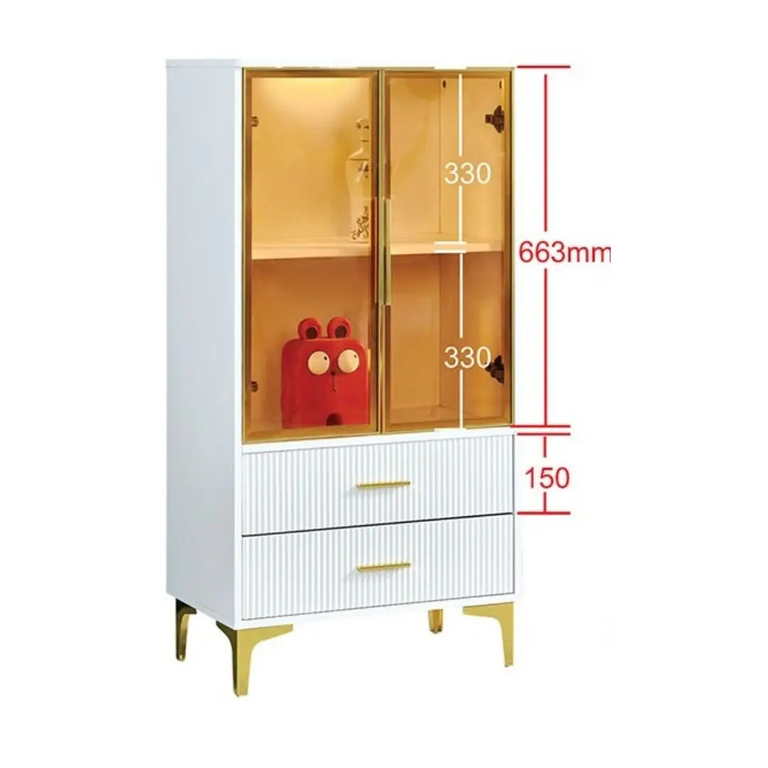 Elegant Glass Side Cabinet – Available in Four Sizes Grandeur Furnishings