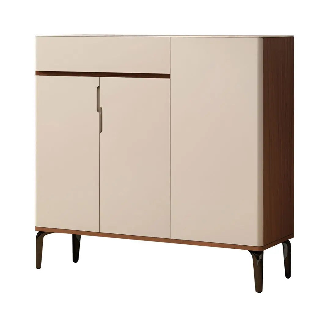Modern Shoe Cabinet with Microcrystalline Glass Top in Multiple Sizes Grandeur Furnishings