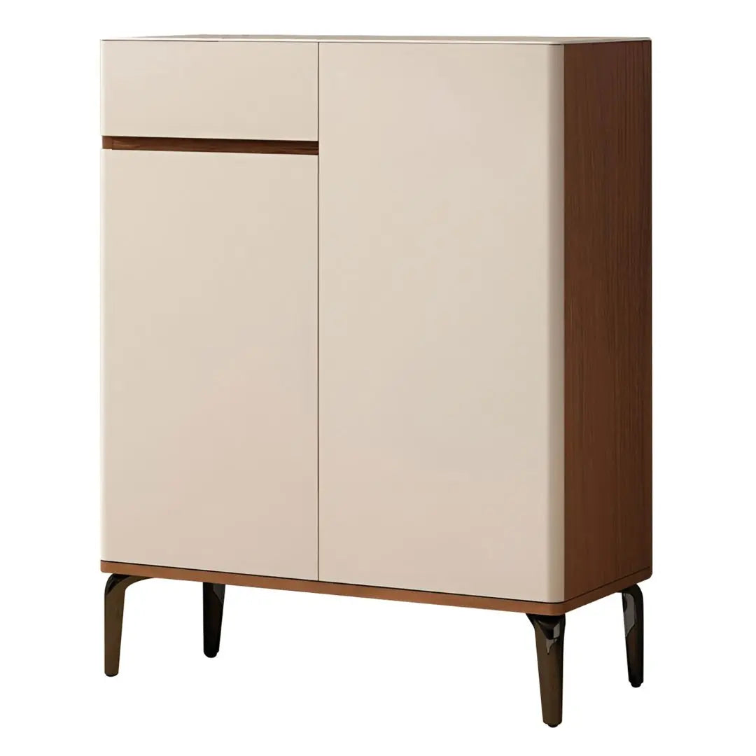 Modern Shoe Cabinet with Microcrystalline Glass Top in Multiple Sizes Grandeur Furnishings