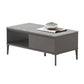 Contemporary Sintered Stone Coffee Table with Storage Grandeur Furnishings