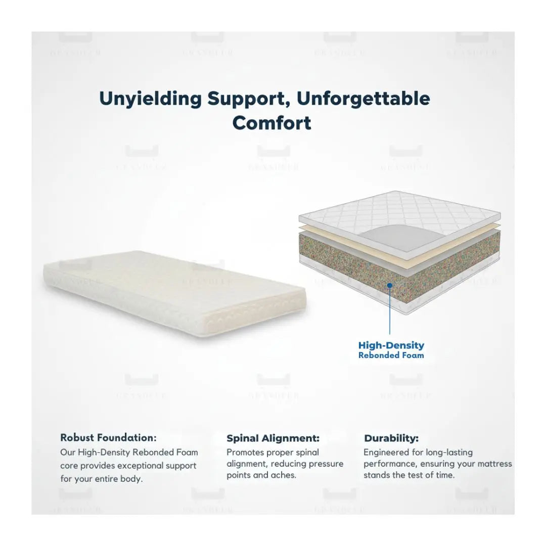 Modern Divan Bed with 8-Inch Foam Mattress | PU Leather Upholstered Bed Frame and Mattress Set Grandeur Furnishings