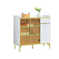 Side Cabinet with LED Lighting & Sintered Stone Top – Available in Three Sizes Grandeur Furnishings