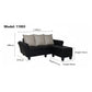Elegant 3 Seater Sofa with Ottoman Foot Stool Grandeur Furnishings