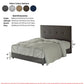 Modern Fabric Upholstered Bed Frame with Button-Tufted Headboard Grandeur Furnishings