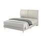 Modern Cushion Headboard Bed Frame | High Metal Legs Grandeur Furnishings