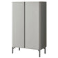 Modern Microcrystalline Glass Shoe Cabinet - Multiple Sizes in Light Grey Grandeur Furnishings