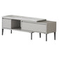 TV Console & Coffee Table Set – Gloss White or Gloss Grey Finish with Sintered Stone Top Grandeur Furnishings