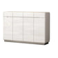 Modern Gloss White & Grey Shoe Cabinet with Round Edges - Multiple Sizes Available Grandeur Furnishings