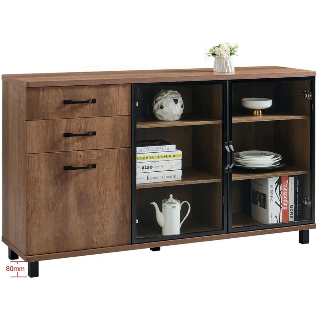 Versatile Side Cabinet - 3 Models Available in Stylish Wood Finish Grandeur Furnishings