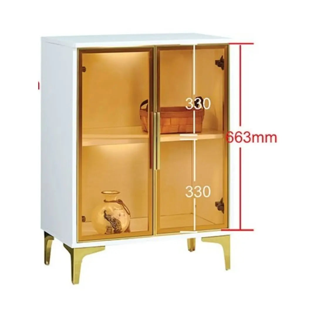 Elegant Glass Side Cabinet – Available in Four Sizes Grandeur Furnishings