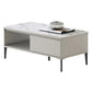 Contemporary Sintered Stone Coffee Table with Storage Grandeur Furnishings