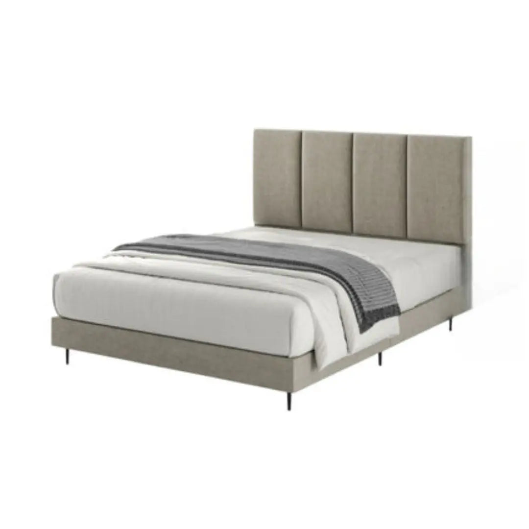 Divan Bed Frame with Mattress Set – Single, Super Single, Queen & King | Upholstered Fabric Grandeur Furnishings