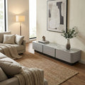 Grey Marquis TV console in a bright living room