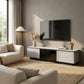 Astrid Luxury TV Console - Sintered Stone Top with Glass Doors | Remote-Friendly Media Cabinet Grandeur Furnishings