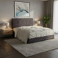 Minimalist upholstered bed with padded button-tufted headboard Grandeur Furnishings