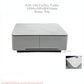 Vallin Stone Top Coffee Table - Minimalist Center Table with 2 Drawers | Rounded Safety Edges & Elevated Plinth Base Grandeur Furnishings