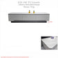 Vallin Modern TV Console with Stone Top | Glossy TV Cabinet with Storage & Rounded Corners Grandeur Furnishings