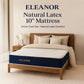 Eleanor 10" Natural Latex Mattress with Arctic Cool Ice Silk Top | Medium Firm Orthopedic Support Foam | Hypoallergenic & Anti-Dust Mite Grandeur Furnishings