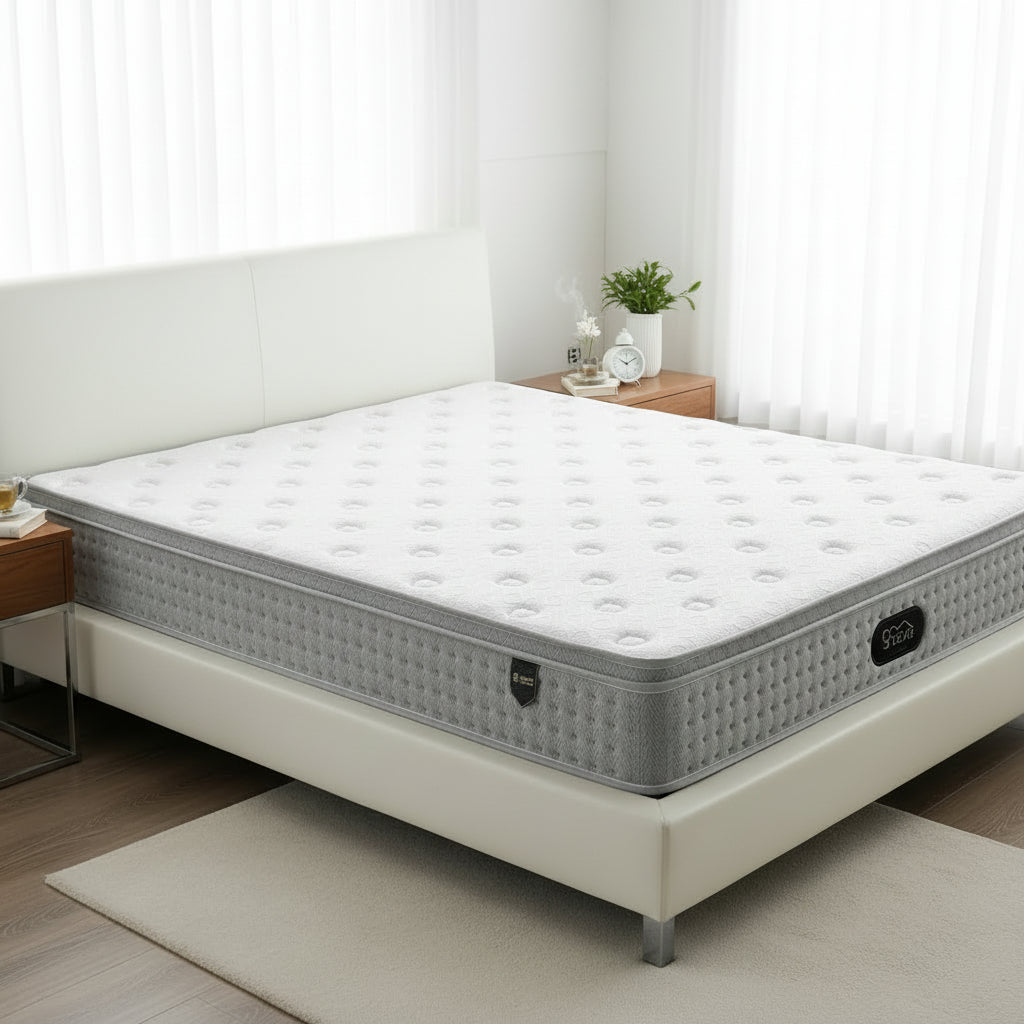 Snoova Ergo Series 10" Mattress: Ergonomic 7-Zone Spring, 4cm HD Foam & Ice Silk Top Grandeur Furnishings