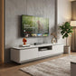 Regale Sintered Stone TV Console with Open Media Shelf | Modern Luxury Storage Cabinet | Rounded Edges Grandeur Furnishings