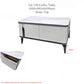 Lucent Stone Top Coffee Table - Modern Luxury Center Table with Storage Drawers | Scratch-Resistant Sintered Stone & High Legs Grandeur Furnishings