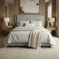 Vionne Nordic Luxury Bed Frame | Easy-Clean Premium Fabric | Elegant High Headboard Grandeur Furnishings