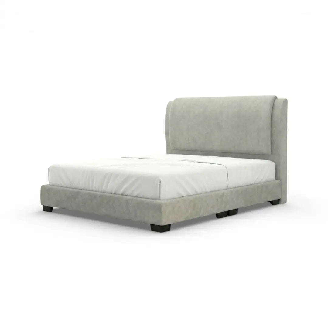 Vionne Nordic Luxury Bed Frame | Easy-Clean Premium Fabric | Elegant High Headboard Grandeur Furnishings