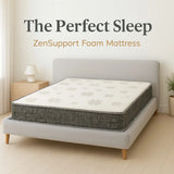 ZenSupport foam mattress with floral quilted top on a bed