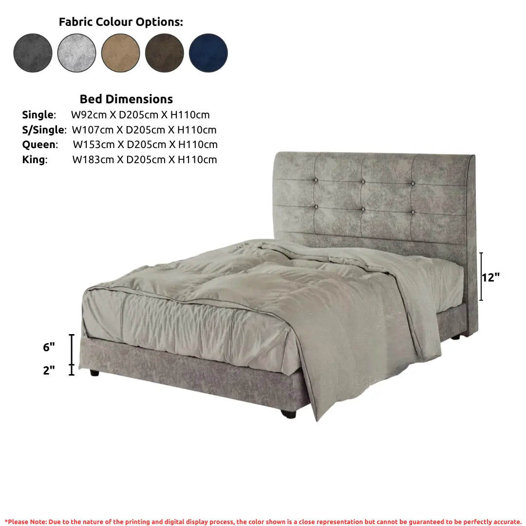 Modern Tufted Bed Frame Grandeur Furnishings