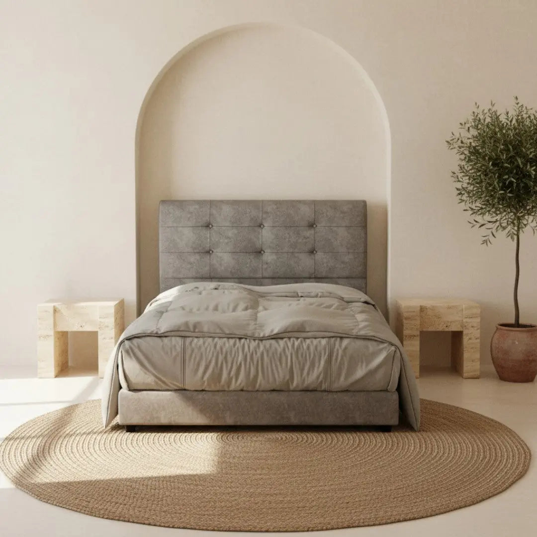 Modern Tufted Bed Frame Grandeur Furnishings