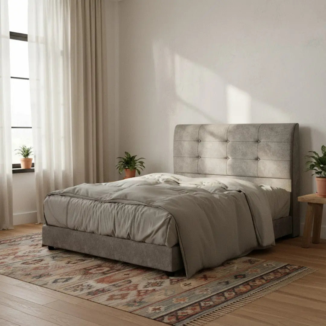 Modern Tufted Bed Frame Grandeur Furnishings
