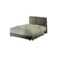 Minimalist Fabric Bed Frame with Soft Panel Headboard Grandeur Furnishings
