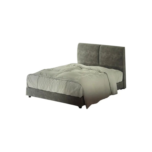 Minimalist Fabric Bed Frame with Soft Panel Headboard Grandeur Furnishings