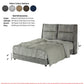 Modern Upholstered Bed Frame with Padded Headboard Grandeur Furnishings