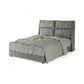 Modern Upholstered Bed Frame with Padded Headboard Grandeur Furnishings