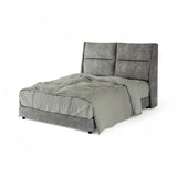 Modern Upholstered Bed Frame with Padded Headboard Grandeur Furnishings