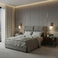 Modern Upholstered Bed Frame with Padded Headboard Grandeur Furnishings