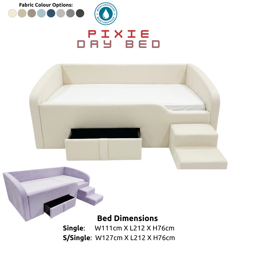 Pixie Day Bed with Storage Drawer & Step Stool Grandeur Furnishings
