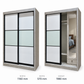 Marlow wardrobe dimension chart showing closed doors and the internal mirror