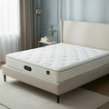 White Snoova NeuroTech mattress on a pale bed frame