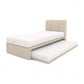 Vantara 2-in-1 Pull Out Bed Frame | Vertical Channel Tufted Headboard | Moisture-Proof Fabric | Space Saving Grandeur Furnishings