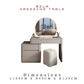 Mila Modern Dressing Table Set with LED Lighted Mirror & Stool Grandeur Furnishings