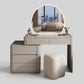Mila Modern Dressing Table Set with LED Lighted Mirror & Stool Grandeur Furnishings