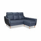 FREYA Premium Fabric Sofa | Modern Living Room Couch & L-Shape Stool Set
