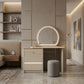 Chérie Modern Dressing Table Set with LED Lighted Mirror & Stool Grandeur Furnishings