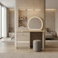 Chérie Modern Dressing Table Set with LED Lighted Mirror & Stool Grandeur Furnishings