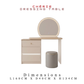 Chérie Modern Dressing Table Set with LED Lighted Mirror & Stool Grandeur Furnishings