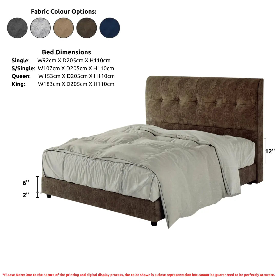 Divan Bed Frame with Tufted Headboard Grandeur Furnishings