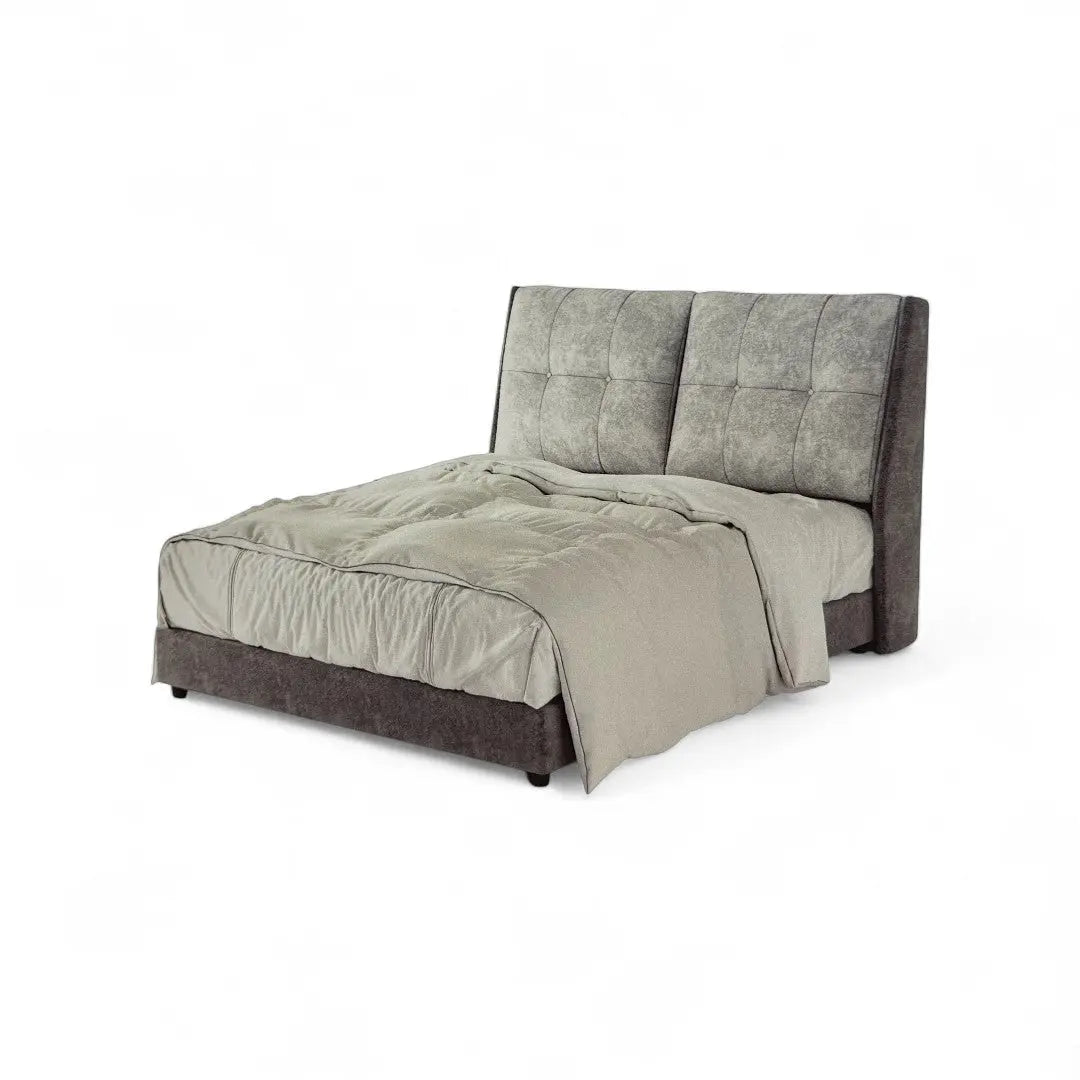 Modern Upholstered Bed Frame with Plush Tufted Headboard Grandeur Furnishings