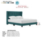 Astria Divan Bed Frame | Moisture-Proof Fabric | Elegant Wingback Tufted Headboard Grandeur Furnishings